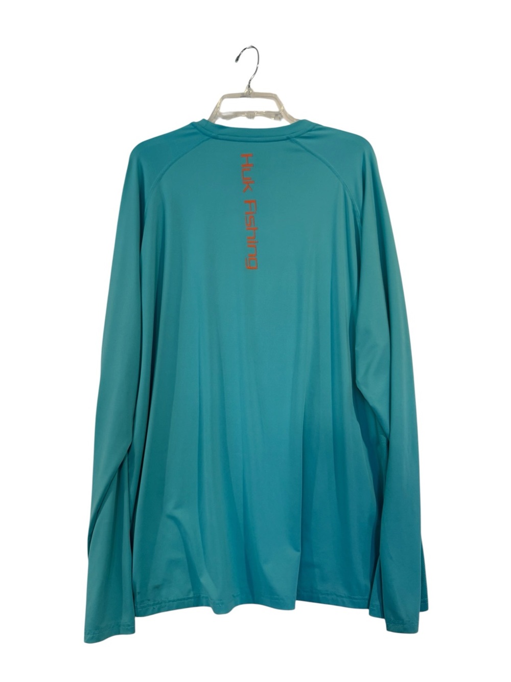 Huk Fishing Aqua Turquoise Teal light blue orange Graphic   Long sleeve Tee XXL - Picture 4 of 12